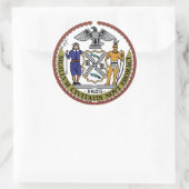 New York City-zegel Ronde Sticker (Tas)