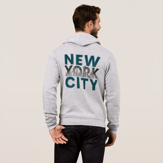 New York City Zip-Up Hoodie (Achterkant volledig)