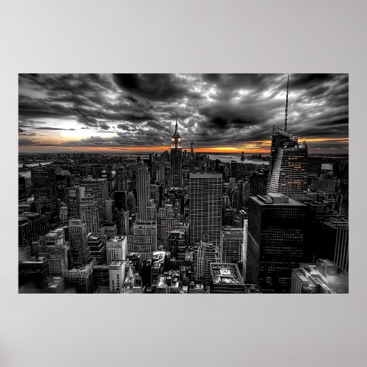 New York City zonsondergang Poster (Voorkant)