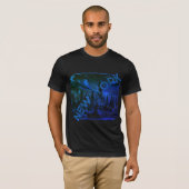 New York City Zwart Blauw Naam Graphic T-shirt (Voorkant volledig)