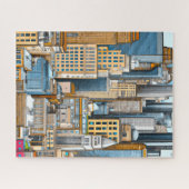 New York Cityscape Illustratie Legpuzzel (Horizontaal)