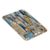 New York Cityscape Illustratie Magneet (Rechterzijde)