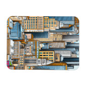 New York Cityscape Illustratie Magneet (Horizontaal)