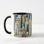 New York Cityscape Illustratie Mok (Links)