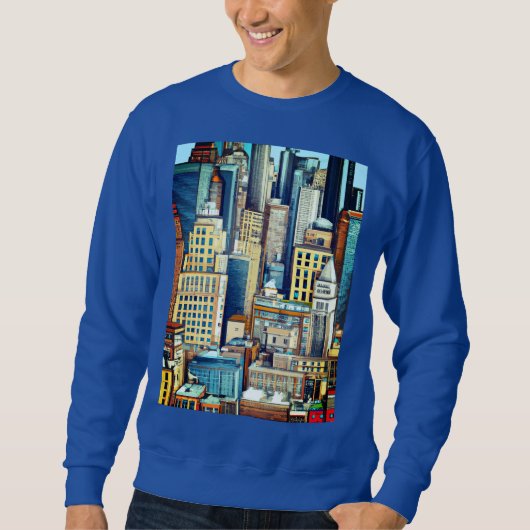 New York Cityscape Illustratie Trui (Voorkant)