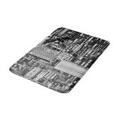 New York Cityscape in Black en White Badmat (Gekanteld)