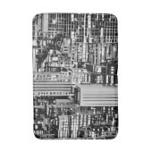 New York Cityscape in Black en White Badmat (Voorkant Verticaal)