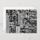 New York Cityscape in Black en White Briefkaart (Voorkant / Achterkant)