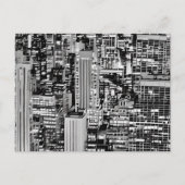 New York Cityscape in Black en White Briefkaart (Voorkant)