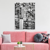 New York Cityscape in Black en White Canvas Afdruk (Insitu (Woonkamer))