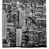New York Cityscape in Black en White Douchegordijn (Voorkant)