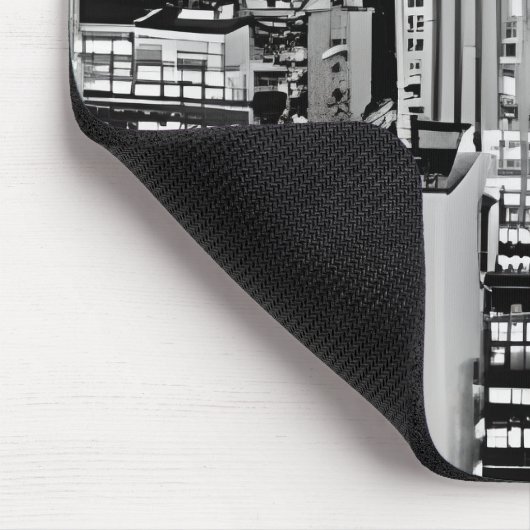 New York Cityscape in Black en White Muismat (Hoek)