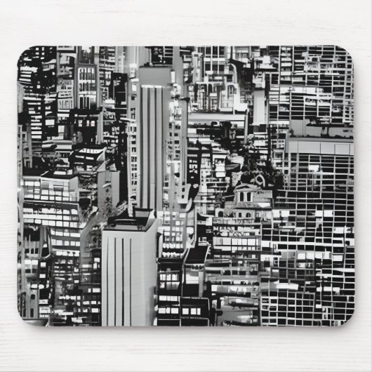 New York Cityscape in Black en White Muismat (Voorkant)
