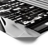 New York Cityscape in Black en White Poster (Hoek)