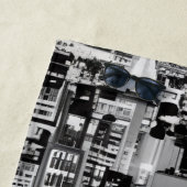 New York Cityscape in Black en White Strandlaken (In situ)