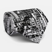New York Cityscape in Black en White Stropdas (Opgerold)