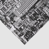 New York Cityscape in Black en White Tissuepapier (Detail)