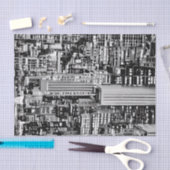 New York Cityscape in Black en White Tissuepapier (Craft)