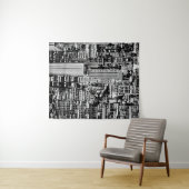 New York Cityscape in Black en White Wandkleed (In Situ (horizontaal))