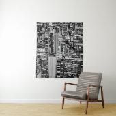 New York Cityscape in Black en White Wandkleed (In situ)