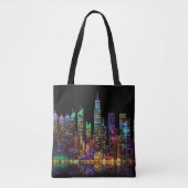 New York Cityscape, LED-lichtstijl Tote Bag (Voorkant)