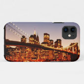 New York cityscape met brug over de rivier Case-Mate iPhone Case (Achterkant (horizontaal))