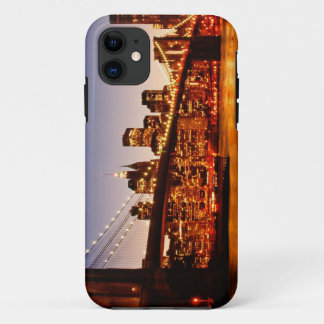 New York cityscape met brug over de rivier Case-Mate iPhone Case