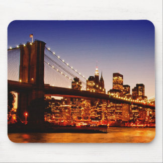 New York cityscape met brug over de rivier Muismat