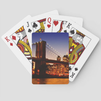 New York cityscape met brug over de rivier Speelkaarten