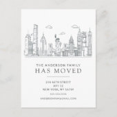 New York Cityscape Moving Announcement Kaart (Voorkant)