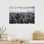 New York cityscape Poster (Keuken)