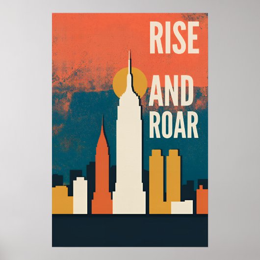 New York Cityscape Poster Manhattan (Voorkant)