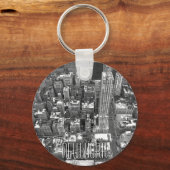 New York Cityscape Sleutelhanger New York Souvenir (Voorkant)