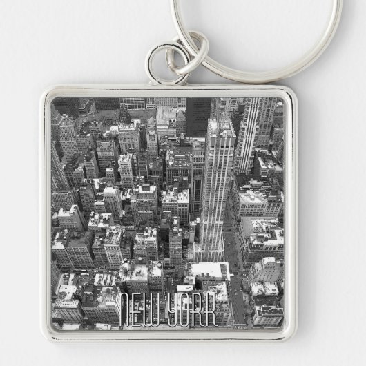 New York Cityscape Sleutelhanger New York Souvenir (Voorkant)