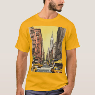 "New York CityScape T-shirt - Urban Elegance