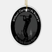 New York Clarinet Player Keramisch Ornament (Rechts)