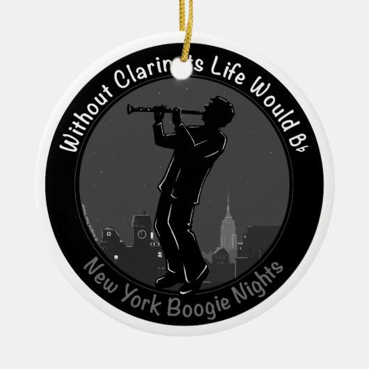 New York Clarinet Player Keramisch Ornament (Voorkant)