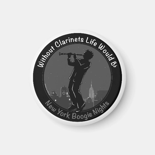 New York Clarinet Player Magneet (Voorkant)