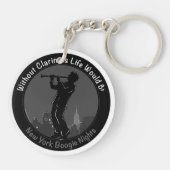 New York Clarinet Player Sleutelhanger (Achterkant)