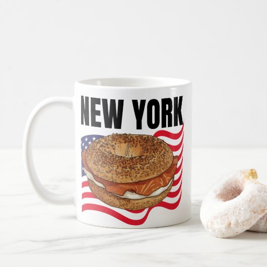 New York Classic Mug Koffiemok (Met donut)