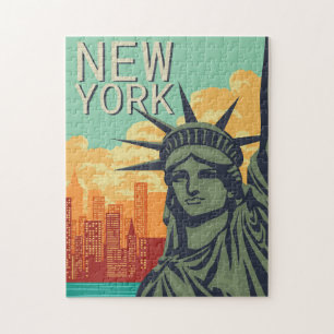 New York Classic  Vrijheidsbeeld Uitzicht Legpuzzel