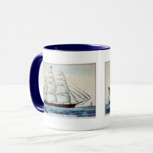 New York clipper ship - keramische Mok (Voorkant links)