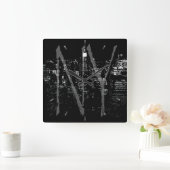 New York Clock geeft decor NY Wall Clock Vierkante Klok (Huis)