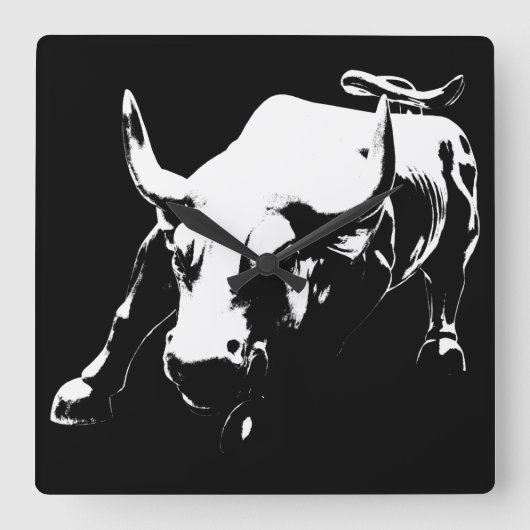 New York Clock Gifts Decor NY Wall Clock Vierkante Klok (Voorkant)