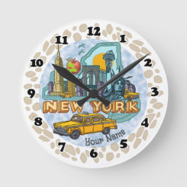 New York Clock Ronde Klok