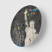 New York Clock Ronde Klok (Hoek)