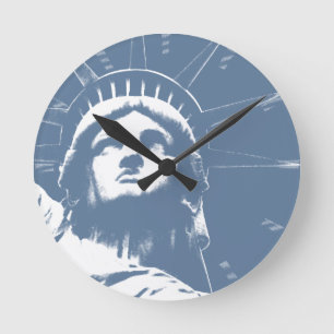 New York Clock Statue of Liberty Wall Clock Ronde Klok