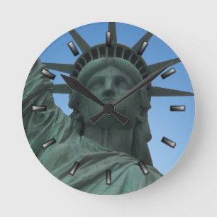 New York  Clock Statue of Liberty Wall Clock Ronde Klok