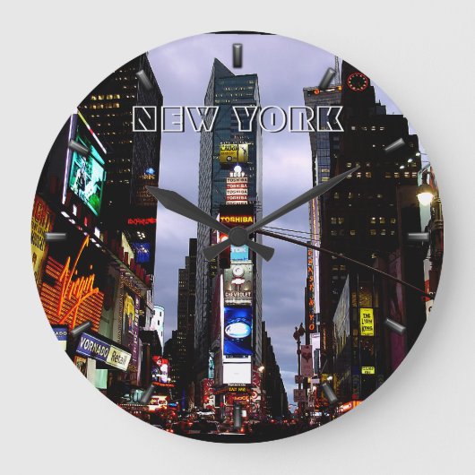 New York Clock Times Square NY Wall klok (Voorkant)