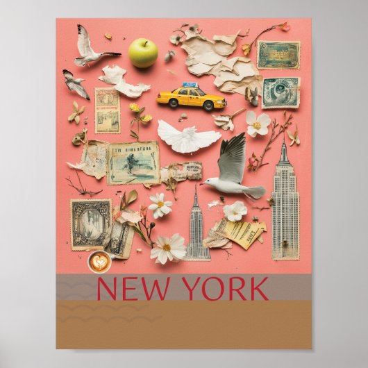New York Collage Poster (Voorkant)